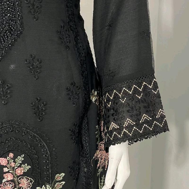 Chiffon kamez duppata and plazo trouser 1