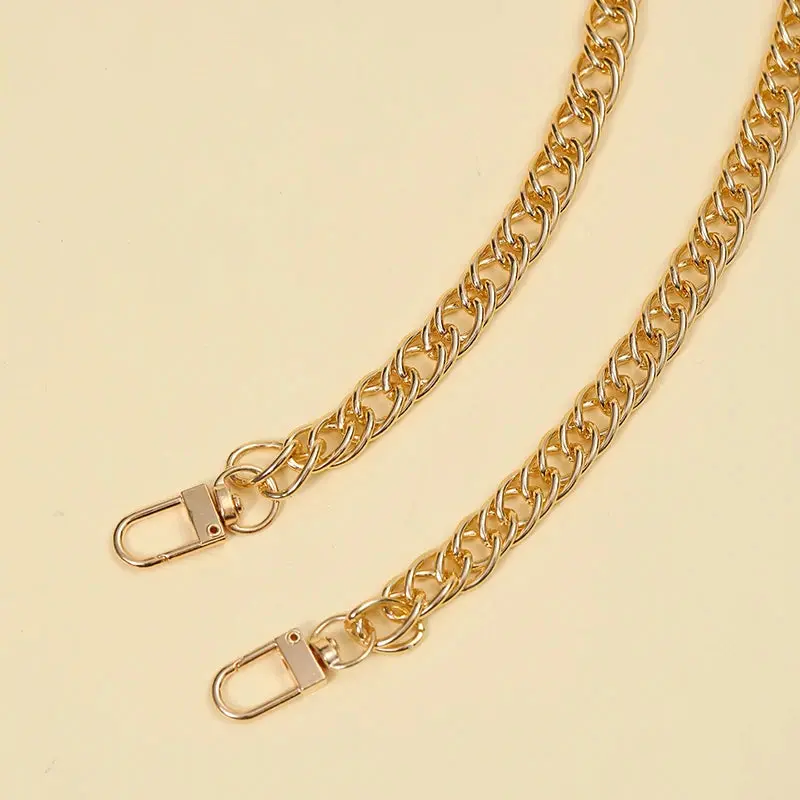 110cm Women Bag Aluminum Chain Color Retaining Gold Diy Simple Chain Metal Wrap Chain Underarm Shoulder Strap Replacement Strap 3