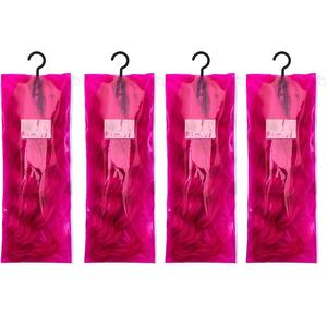 Wig Storage Bag, 4 Counts Waterproof Wig Storage Bag with Hook, Hair Styling Accessories for Home & Salon Use