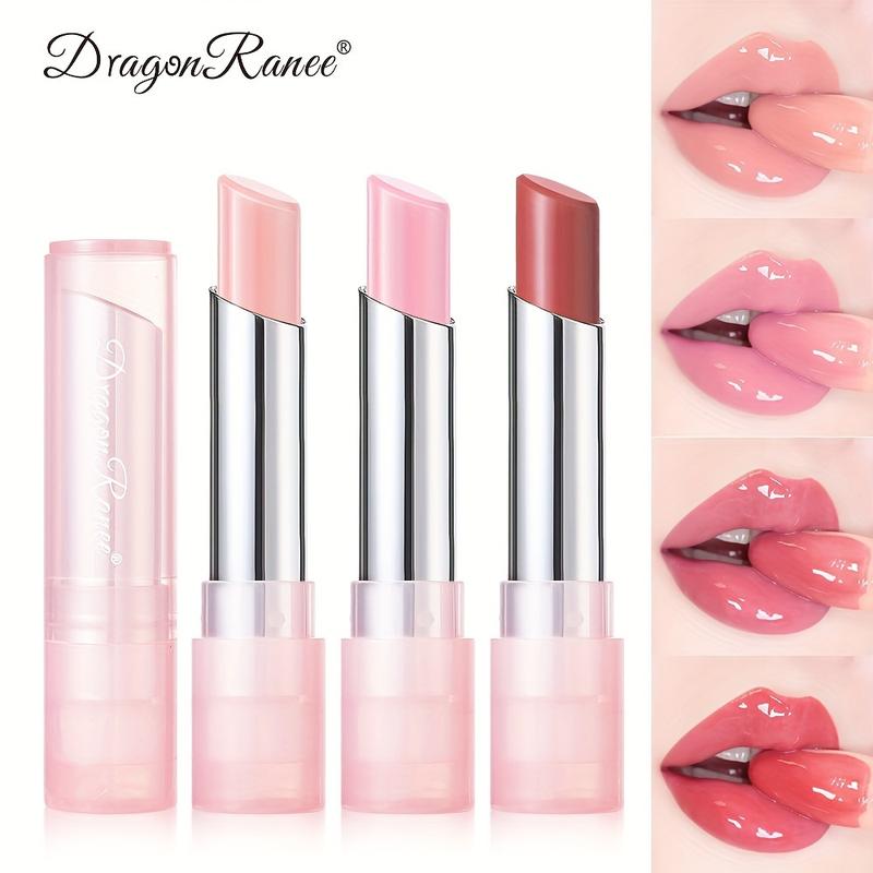 DragonRanee Color-Changing Lip Balm - Moisturizing Long-Lasting Waterproof Jelly Lipstick with Shifting Pink Shades, Glossy Finish for All Light Beige Types, Valentine's Day Gift for Women 1
