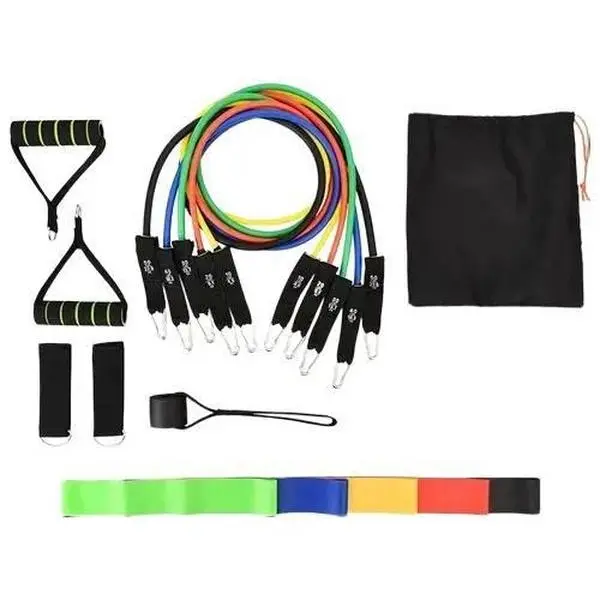 Resistance Bands Set, 11pcs/set Resistance Bands for Working Out Exercise Bands with Door Anchor, Fitness Accessories, Gymtok, Gym Accessories, Valentine's Day Gift, Men Gifts, Gym Accessories 0