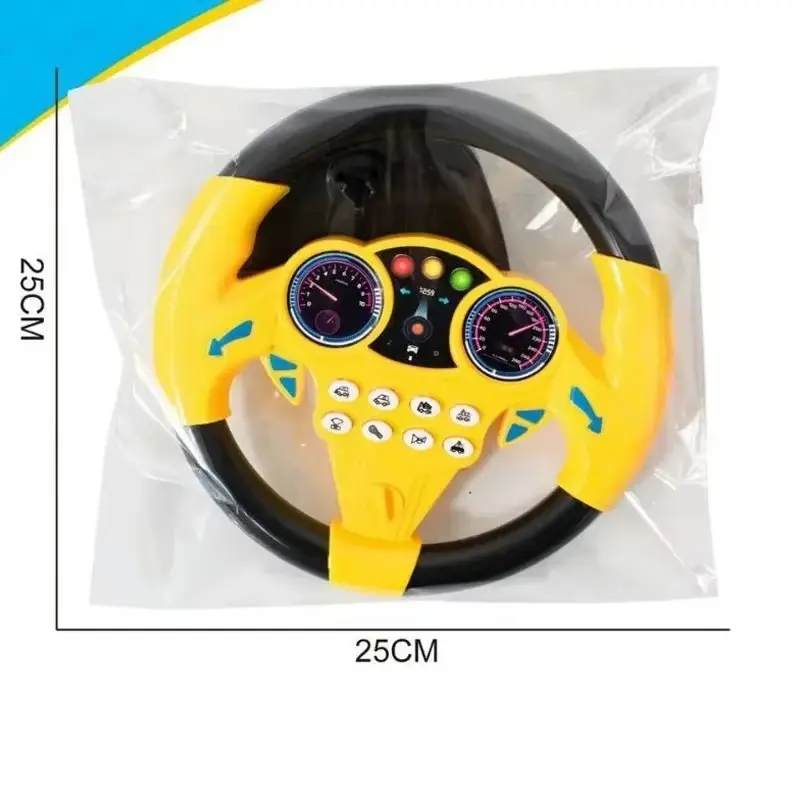 Infant Shining Simulation Steering Wheel Toys Children's Toy Kids Early Education Copilots Stroller Steering Wheel Vocal Toys 7
