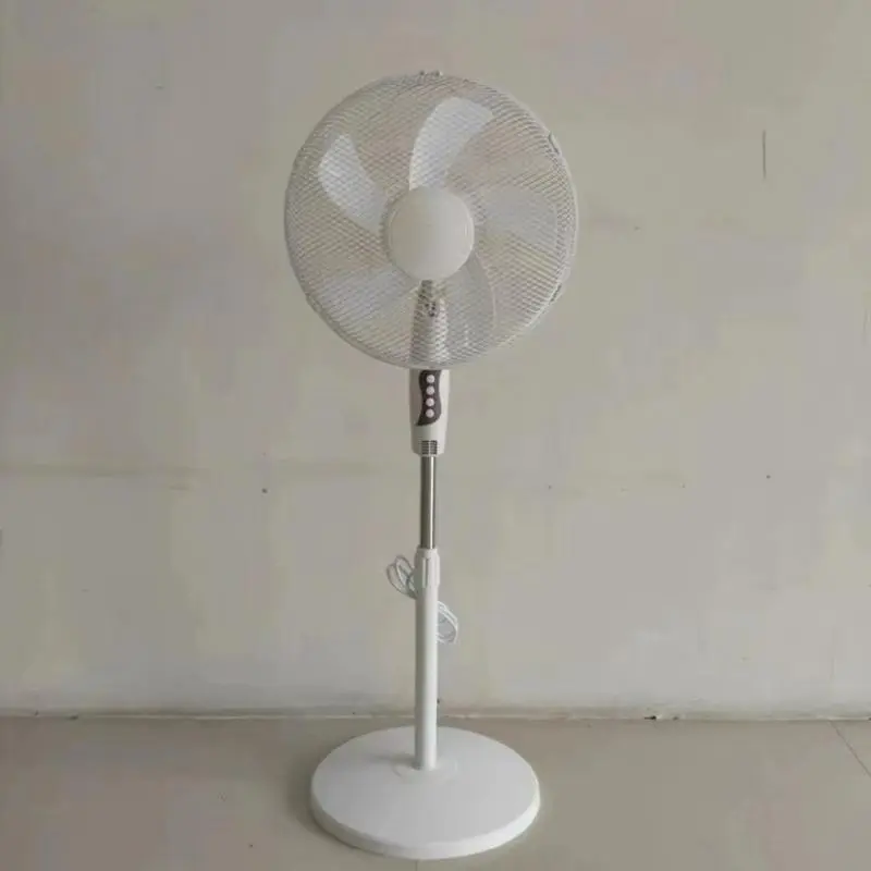 Stand Fan Pedestal fan 16" Oscillating free stand fan Floor fan adjustable height 3 Speed Black & White 1