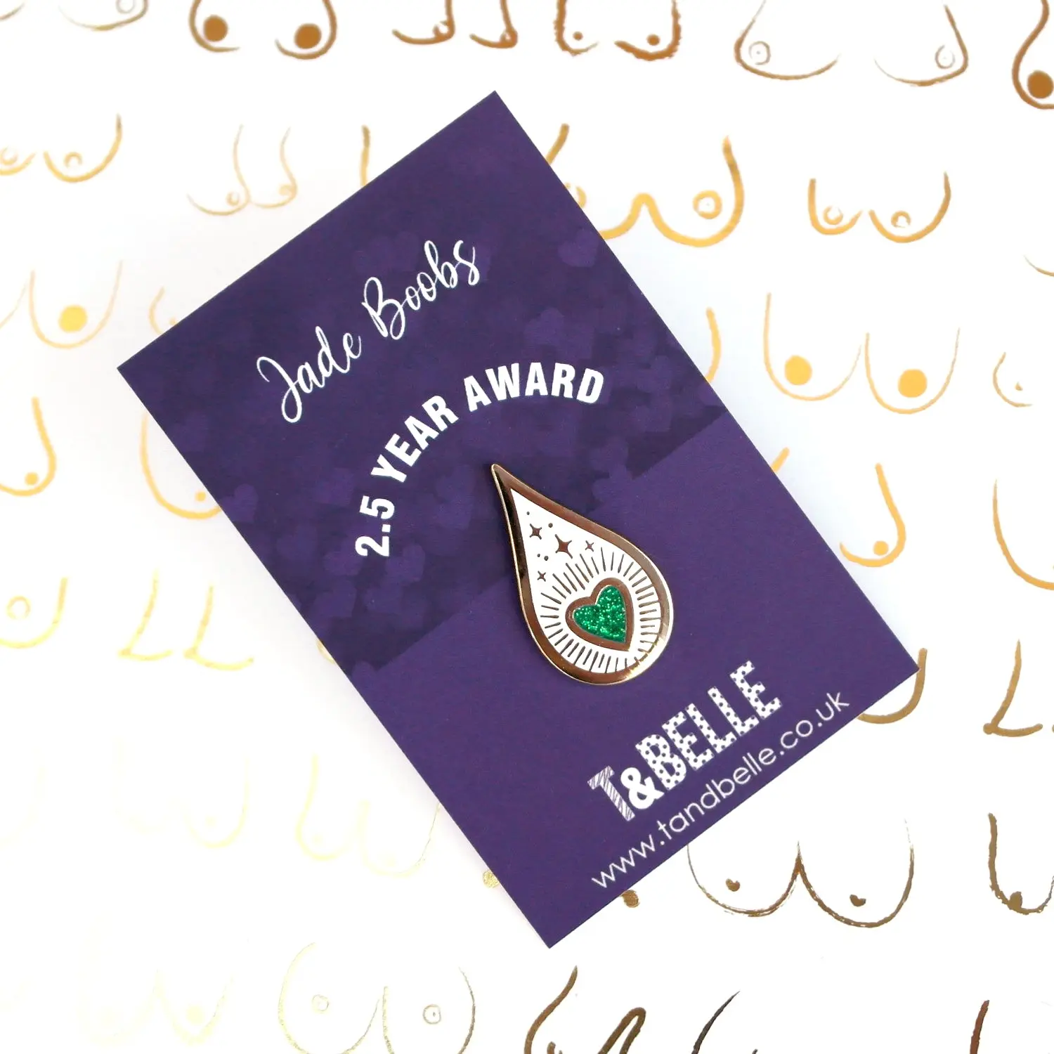 Drops of Magic Jade 2.5 Years Breastfeeding Expressing Milestone Award Enamel Pin