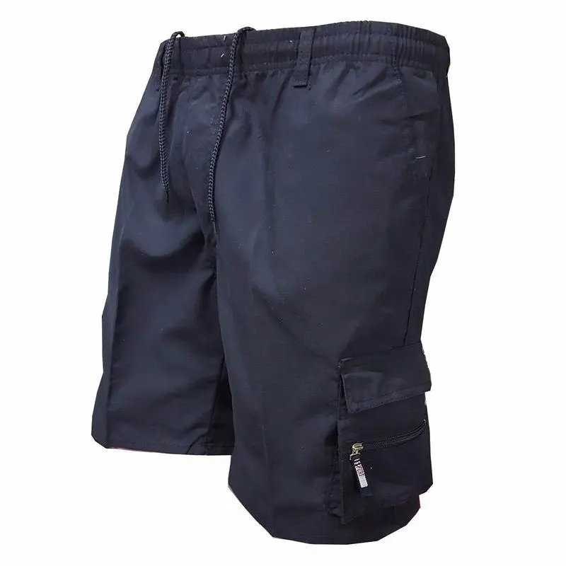 Men's Solid Color & Camouflage Cargo Drawstring Shorts – Loose Fit Casual Waist Trousers with Pockets, Simple Style, Comfy and Practical, Ideal for Spring Summer Outdoor Fitness, Hiking, Travel, and Casual Wear Mens Daily Wear. Confortable Plain Menswear 0