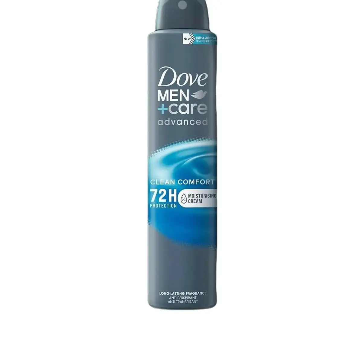 Dove Men+Care Advanced Clean Comfort Anti-Perspirant Aerosol Deodorant Spray with Triple Action technology & ¼ moisturising cream for 72 hour protection against sweat and odour 200 ml