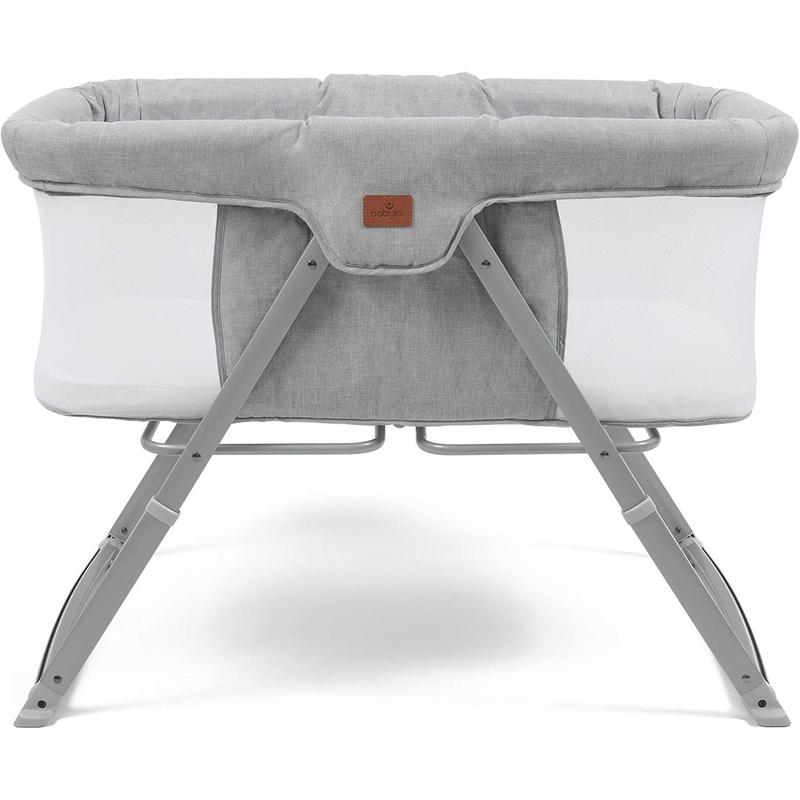 Sleep and Stay Folding Crib Folds with One Hand Includes Travel Bag, Grey, 5