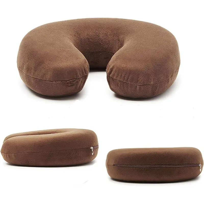 Neck pillow ,Memory Foam U Shape Travel Neck Pillow Soft Velour Cover for Head Support, Stress Relief,Airplane, Car, Home 4