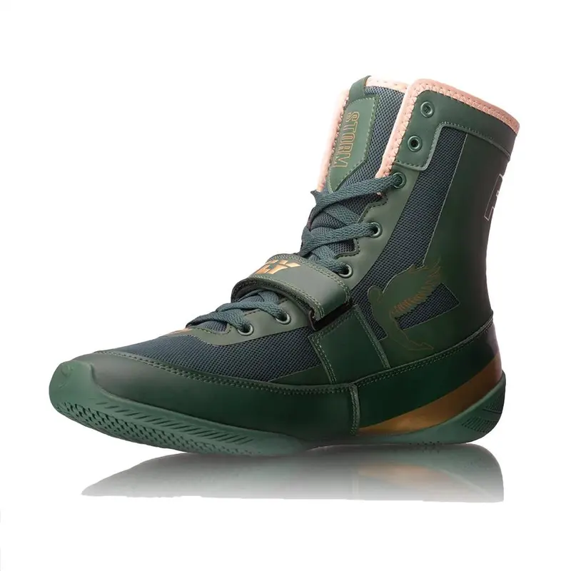 Fly Storm Boxing Boots - Green/Gold 1