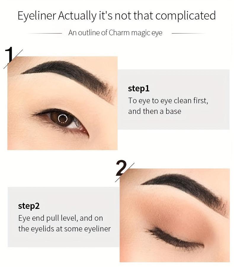 Product Introduction of [Long-Lasting Sweat-Proof Eyeliner Formula] Long-Lasting Black Liquid Eyeliner with Fast Drying and Sweat-Proof Formula Lipliner Makeup Cosmetic 5