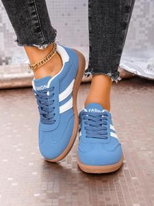 Women's Classic Fashion Sneakers, Casual Comfortable Low Top Lace Up Sports Shoes, All Season Training Shoes for Women & Girls