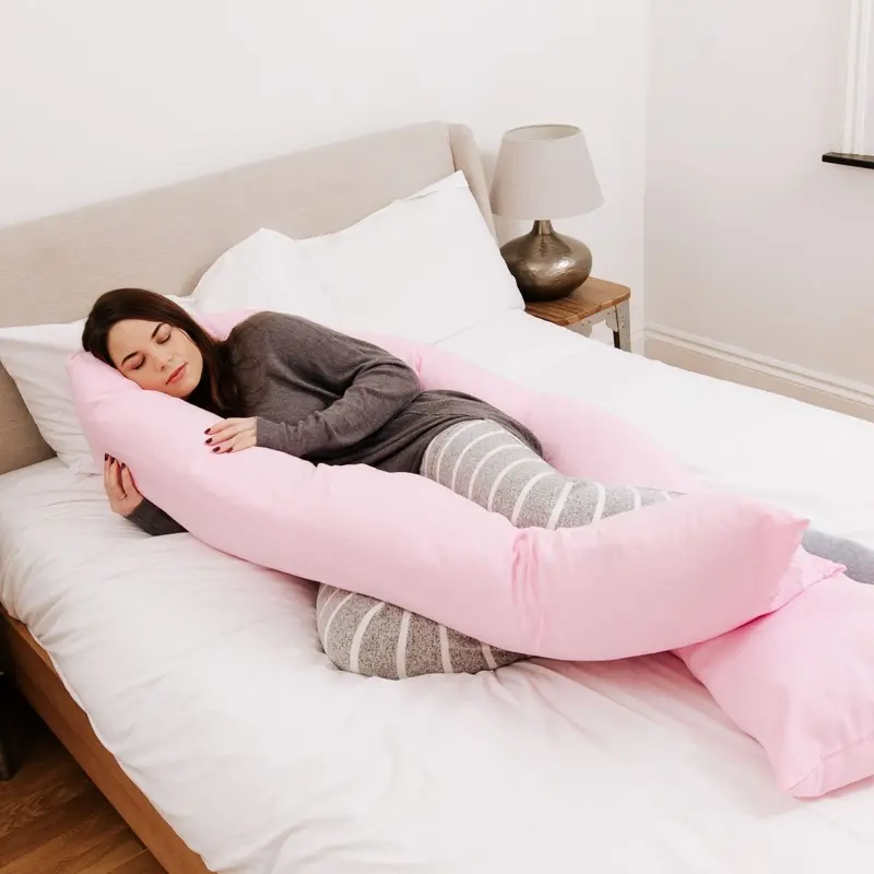 12 Ft Maternity Pillow And Case - Light Pink 0