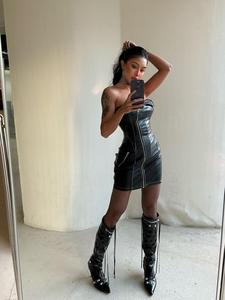 Spicy girl slimming temperament sexy retro slim fit dress