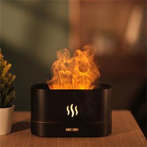 Noiseless Essential Oil Diffuser, 1 Count Colorful Flame Air Aroma Diffuser Humidifier with Automatic Shut-off Protection Function, USB Powered Humidifier, Suitable for Home Office Yoga