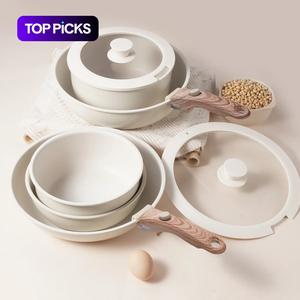 Kitchen Cooking Pot with Lid, 1 Set Portable Frying Pan with Detachable Handle, Cookware Accessories Pan Set for Home Use Cookware Sets #TOP PICKS