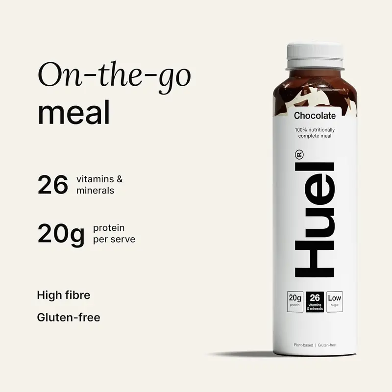 Huel Ready-to-Drink Meal, Chocolate Protein Drink, 8 x 500ml Bottles, Protein Shakes, Pre-Portioned Meal, 20g of Protein per Bottle, Rich in Essential Vitamins, Minerals, Meal Replacement Shake 2