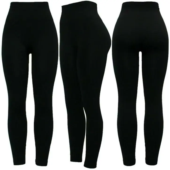 Ladies Black Firm Control LEGGINGS Shaping Slimming High Waist Tummy Tucker Fabric Womenswear Comfortable Compression Day Elastic Highwaist Smooth Bottom Love Soft Thick Basic Underwear Waisted Minimalist Lady Stretchy casual
