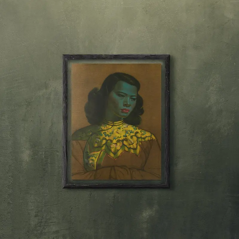Chinese Girl. The Green Lady Print, Vladimir Grigoryevich Tretchikoff art print 1