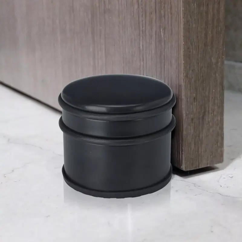 1.1KG Black Weighted Door Stopper Stop Heavy Duty Jammer Protector Metal Rubber 0