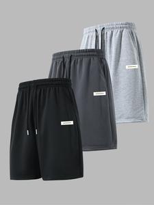 Men's Letter Print Shorts, Casual Comfy Breathable Shorts for Daily Wear, Men's Bottoms for Summer