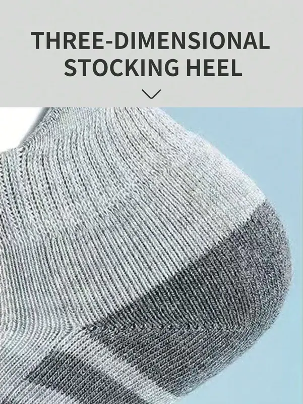 1/6/12 Pairs Of Men's Socks,Sports Socks, Basketball Socks, Football Socks, Invisible Socks, White Socks, Short Socks, Black Socks, Low-Top Short Socks, Ankle Socks, Double Line Non-Slip Design, Moisture Wicking, Soft And Breathable 2