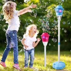 USB Rechargeable Bubble Machine, 1 Count Bubble Blower with Light & Music, Outdoor Romantic Toy for Wedding & Party & Garden, Portable Bubble Machine