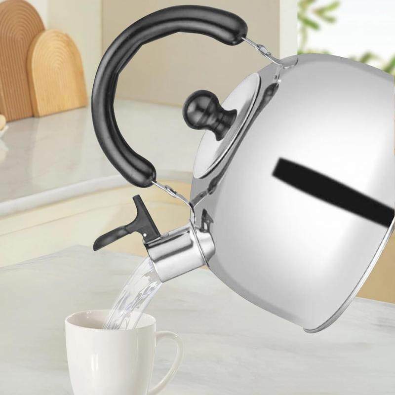 Ram 3L Heavy Duty Camping Whistling Kettle Camping Kettle for Gas Stove Travel Camping Holiday Portable Teapot Kettle 3 litres 1