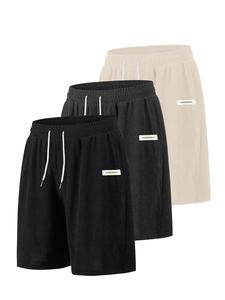 Men's Drawstring Waist Corduroy Shorts, Casual Loose Shorts for Fall & Winter, Men's Bottoms for Daily Wear