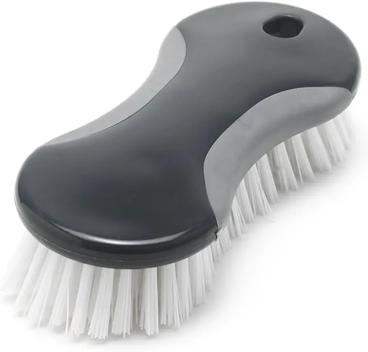ComfiGrip Scrubbing Brush With Soft Rubberised Grip And Durable Bristles,16.5 x 8 x 5 cm, Metallic Graphite 0
