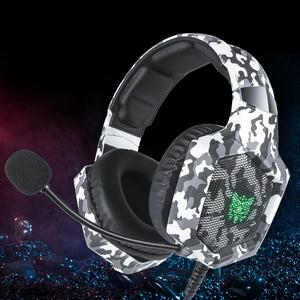 ONIKUMA K8 Wired Headphone, Stereo Gaming Headset with Microphone, Noise Reduction Earphones, LED Light Headphone for PC PS4 Xbox