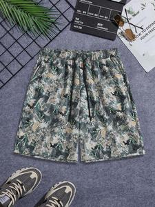 Men's Floral Print Loose Fit Shorts, Casual Comfy Breathable Quick Drying Shorts for Summer, Fashion Men's Bottoms for Beach Vacation