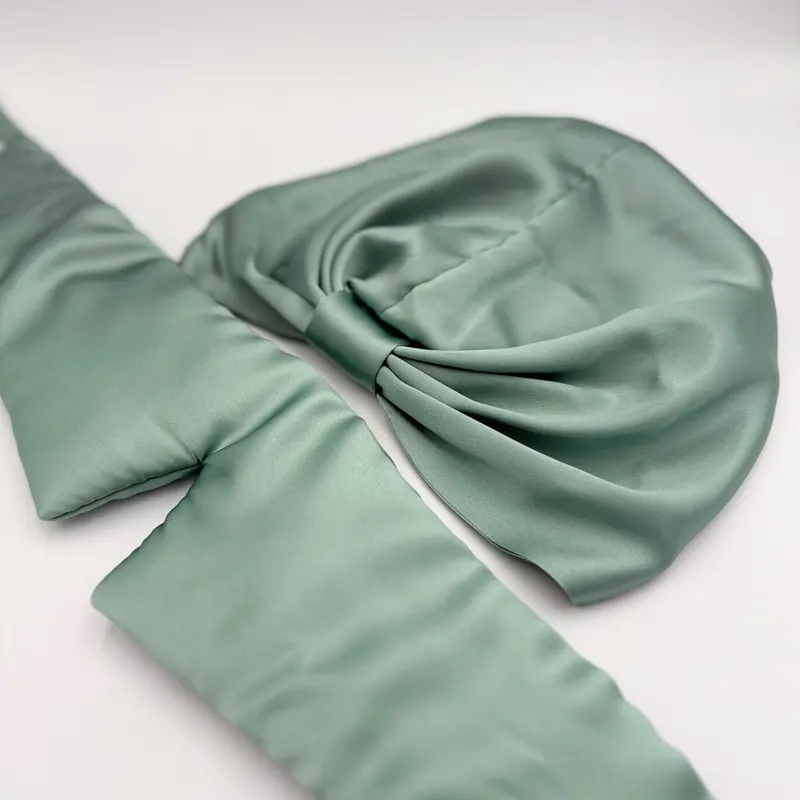 19 momme 100% Mulberry Silk Bonnet and Eye Mask Gift Set 0