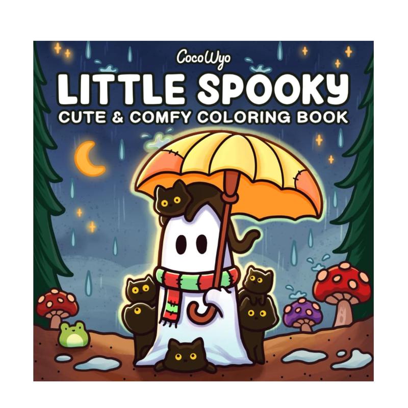 Little Spooky: A Cozy Hygge Coloring Book for Adults & Teens – Cute & Creepy Creatures for Relaxation (Cozy Spaces Coloring)** 1