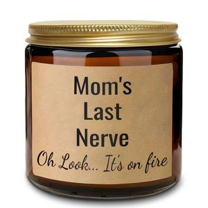 Mom's Last Nerve Scented Candle, 1 Count Lavender Scented Candle, Creative Holiday Gift, Home Decor Supplies, Vanity Decor Accessories, Freshener