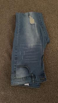 Product Review of Men's Slim Blue Denim Jeans, Casual Comfy Ripped Jeans for Daily Wear, Fashion Men's Bottoms for All Seasons, Cotton, Menswear from N**1 🇳** 🇬** 0