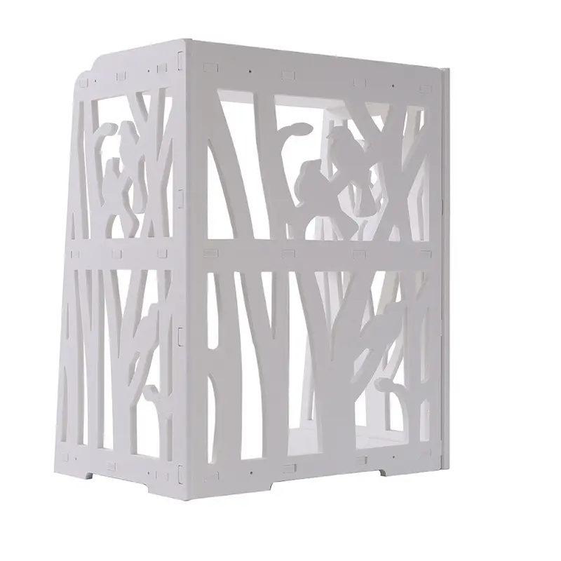 3 Tier Shelves Cabinet Wooden Bedroom Bedside Cabinet Furniture Storage Nightstand Side Table 3