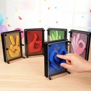 3D Pin Art Impression Board, 1 Count Novelty Plastic Sculpture Toy, Party Gifts for Friends Family Classmate