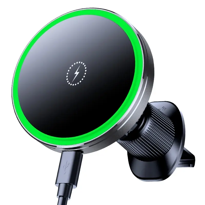 [Wireless Fast Charging Holder] Wireless Fast Charging Fan Cooling Car Magnetic Holder - QI1 Wireless Charger for Apple iPhone 12-16 Series - Car Air Outlet Car Mobile Phone Holder 0