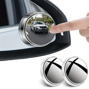 Car Rearview Mirror, 2 Counts 360 Degree Adjustable Blind Spot Mirror, Wide Angle Mirror, Car Exterior Accessories for Car Safety, Car Side Mirror