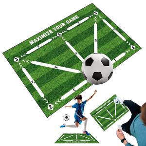 Football Training Mat, Non Slip Foldable Football Training Rug, Indoor Football Equipment for Kids, Durable Football Rug, Valentine's Day Gift