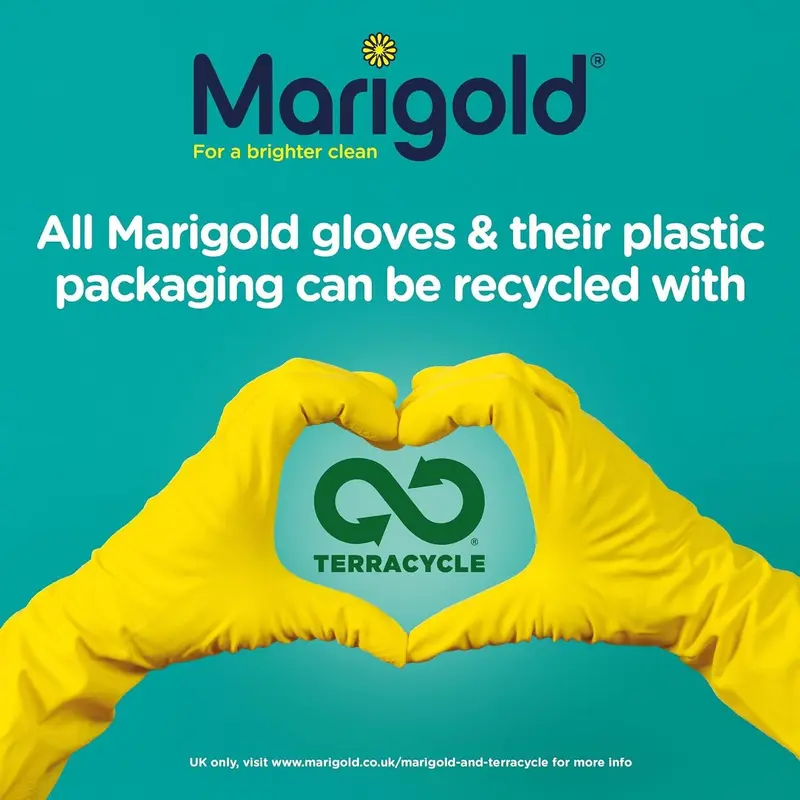 Marigold Disposable Gloves | Powder Free Latex Free, Food Safe | Multi-Purpose Disposable Gloves | Perfect for Safe, Hygienic and Versatile Use | 4 Boxes 160pcs 6
