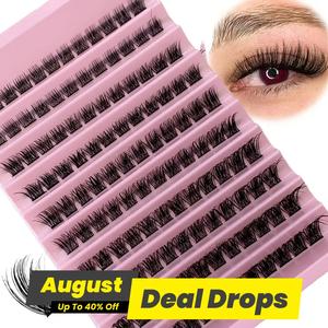 Mixed Length D Curling Individual False Eyelashes, 120pcs/box Summer Makeup Clusters Lashes, Natural Curling Eye Makeup Strip Lashes, Full Volume Eyelash for Lashes Extension, Individual DIY Eyelash Extensions