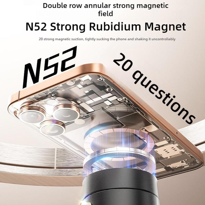 360° Magnetic Car Phone Holder Vacuum Suction Dashboard Mount with Dual Magnetic Base for Drivers, 360 Rotation & Anti Slip Design 3