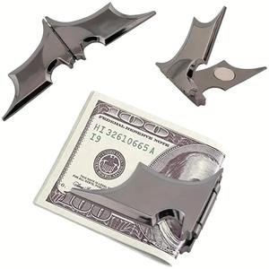 Bat Shaped Magnetic Money Clip, 1 Count Business Card Clip, Portable Money Folder, Ticket Clip, Office Supplies, Office Organizer, Multifunctional Stationery, Office Desk Accessories