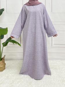 Arabic Clothing-plain Belted Kaftan without Hijab, Modest Long Sleeve Maxi Muslim Dress, Closed Abaya, Abayas for Eid, Kaftan Dresses, Islamic Eid Clothes, Dresses for Women, Modest Clothes, Caftan Dress, Modesty Muslim Clothing
