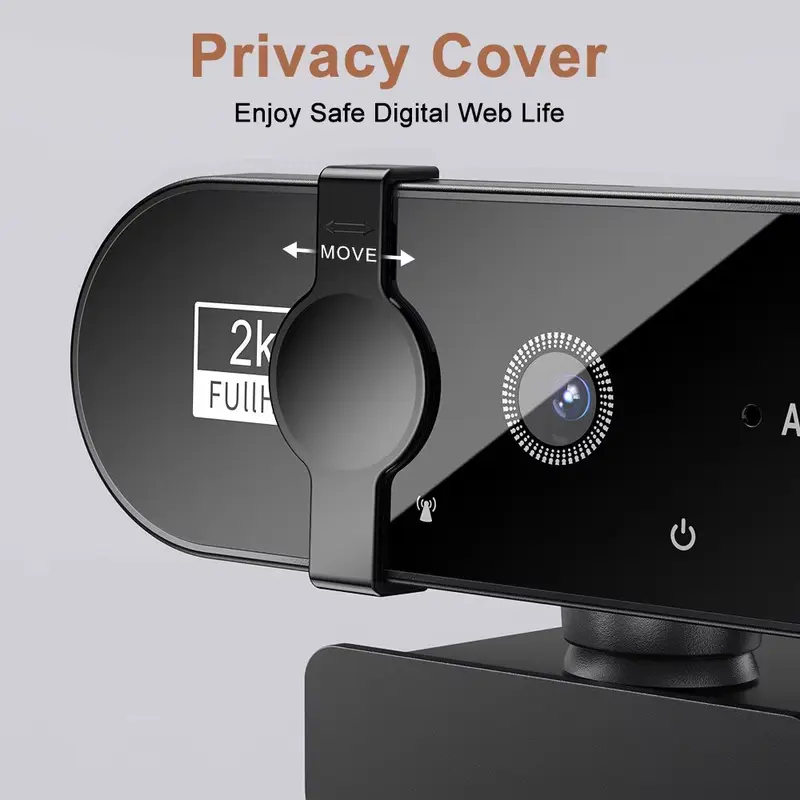 4K Webcam 1080P Mini Camera 2K Full HD Webcam with Microphone 30Fps USB Web Cam for Auto Focus PC Laptop Video Shooting Camera 4