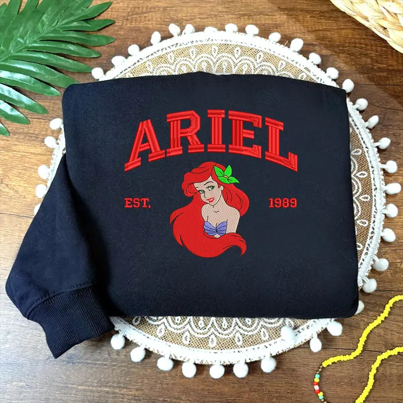 Embroidered P.r.i.n.c.e.s.s Character Sweatshirt, Cozy Sweatshirt, Unique Apparel,Cute Fashion, Gift For Her ESH4390-4399 5