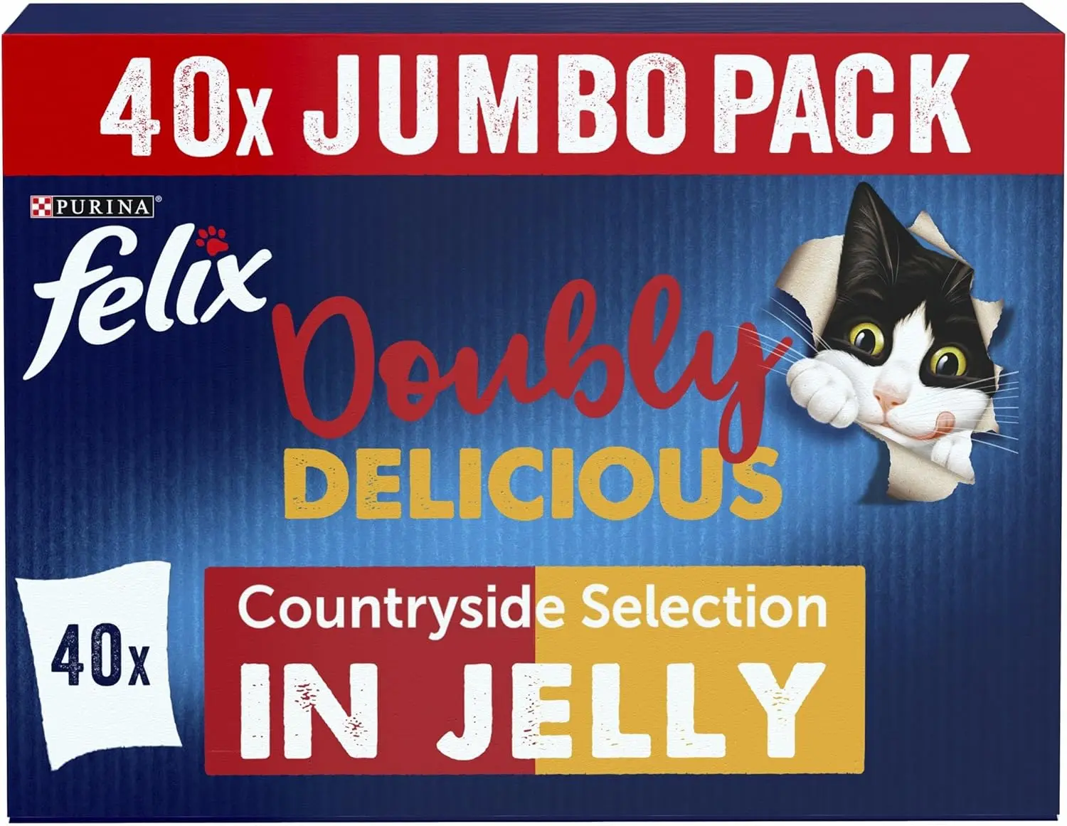 FELIX Doubly Delicious Countryside Selection in Jelly Wet Cat Food 40x85g