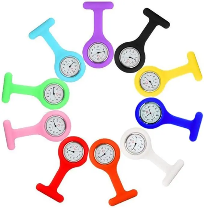 Premium Nurse Fob Silicone Doctor Watch – Durable Quartz Pocket Brooch for Medical Uniforms, Ideal for Vets, Nurses, Doctors & Healthcare Professionals – Comfortable, Stylish & Practical Timepiece for Medical Tunics and Scrubs