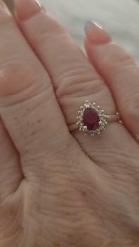 Product Review of Tanzanian Red Ruby & White Zircon Sterling Silver Ring from R**a 0